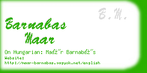 barnabas maar business card